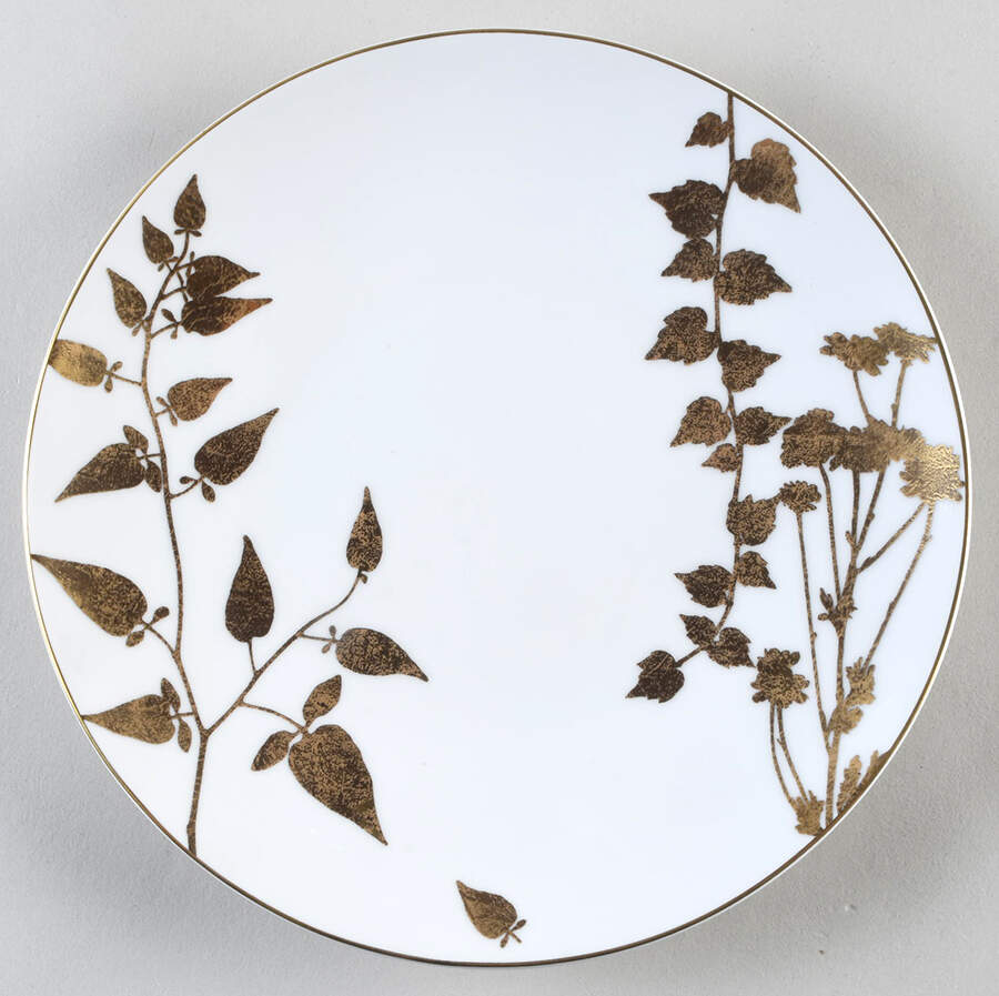 Vegetal Gold Salad Plate by Bernardaud-1