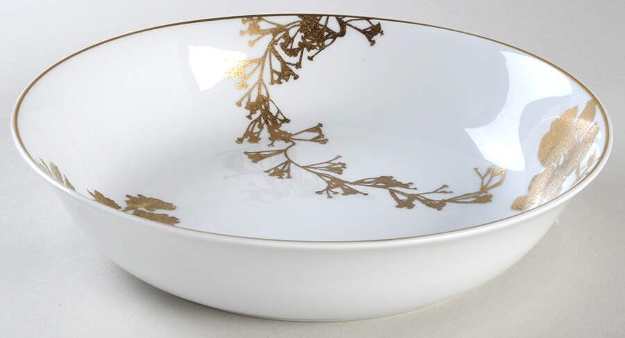 Vegetal Gold 9" Round Vegetable Bowl by Bernardaud-1