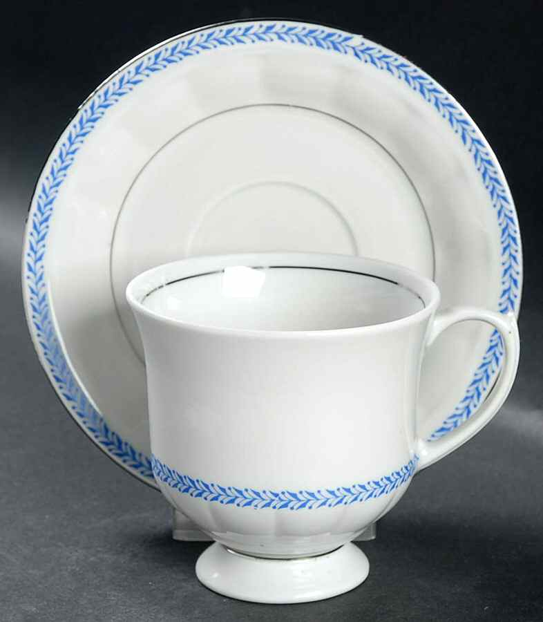 St Nazare Footed Cup & Saucer Set by Baum Brothers-1
