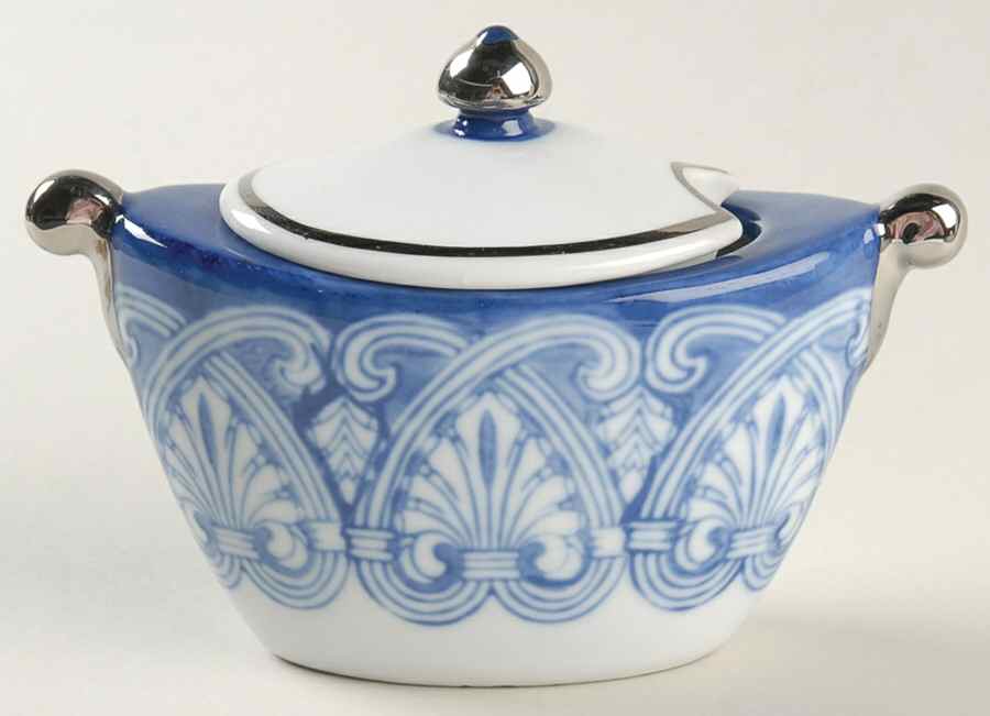 Tile Sugar Bowl & Lid by Bombay-1