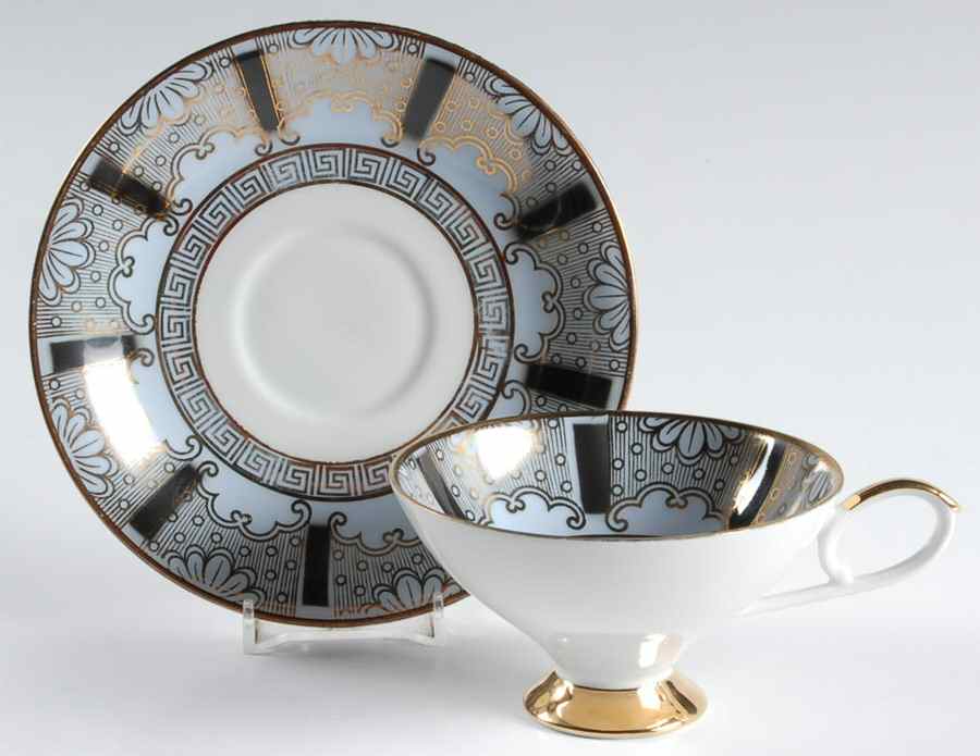 RUW44 Footed Cup & Saucer Set by Rudolf Wachter-1