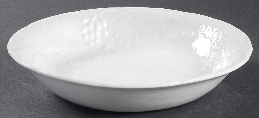Strawberry and Grape Leaf Pale Green (Davenport) Coupe Soup Bowl by Burgess & Leigh-1