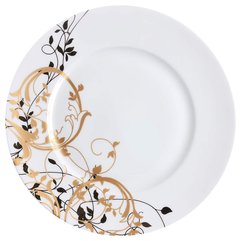 Alexandra Gold Dinner Plate by Bella Lux-1
