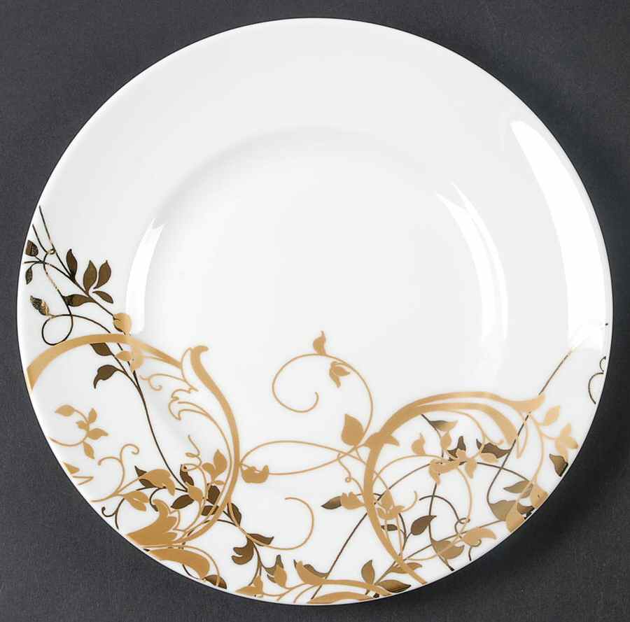Alexandra Gold Salad Plate by Bella Lux-1