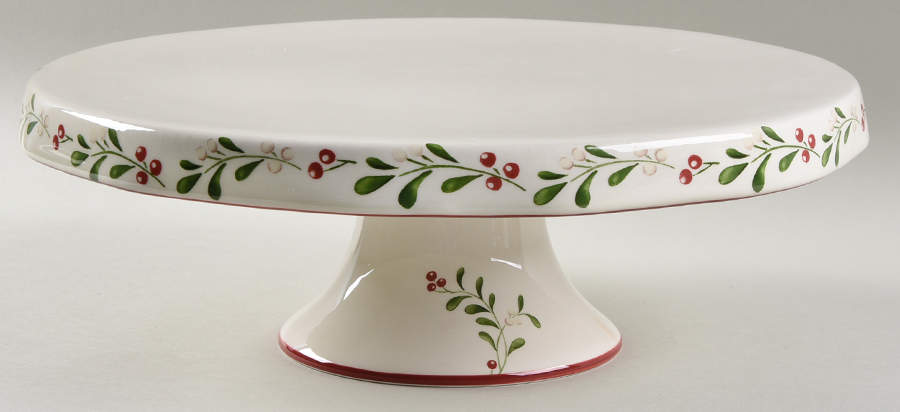 Mistletoe 12" Diameter Pedestal Cake Stand by Better Homes and Gardens-1