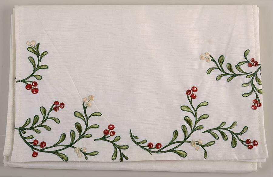 Mistletoe 14" X 72" Cloth Table Runner by Better Homes and Gardens-1