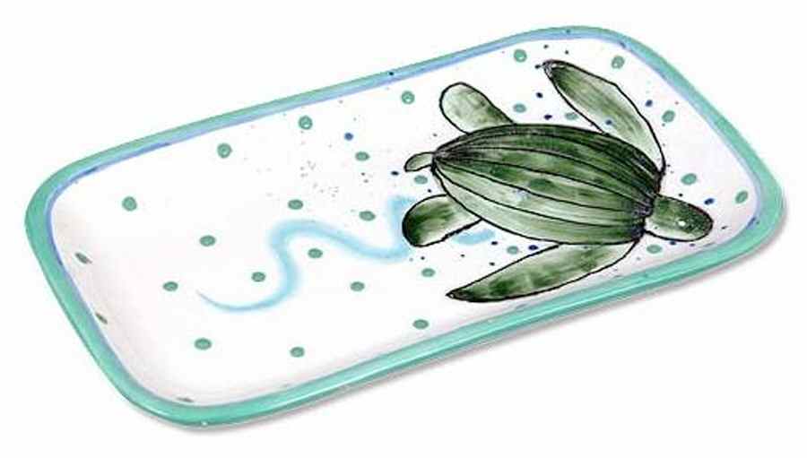 Leather Back 9" Rectangular Plate by Blue Sky-1