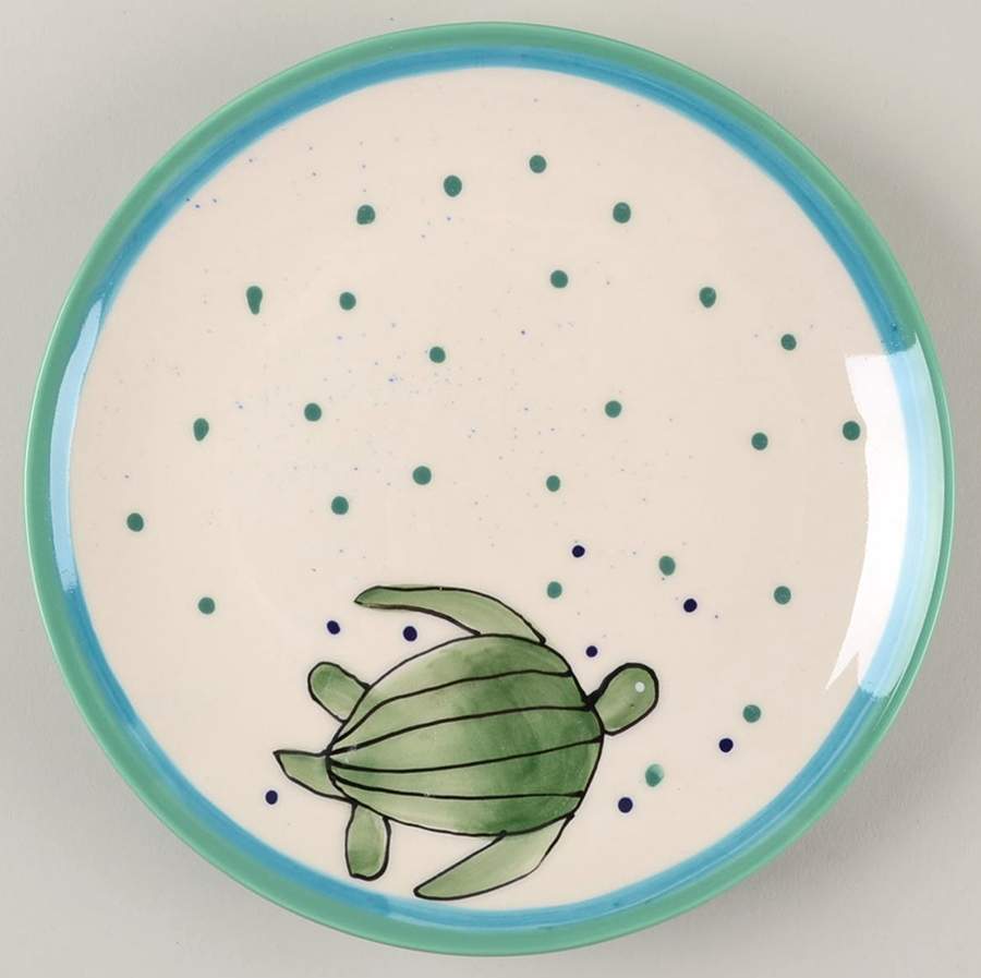 Leather Back Salad Plate by Blue Sky-1