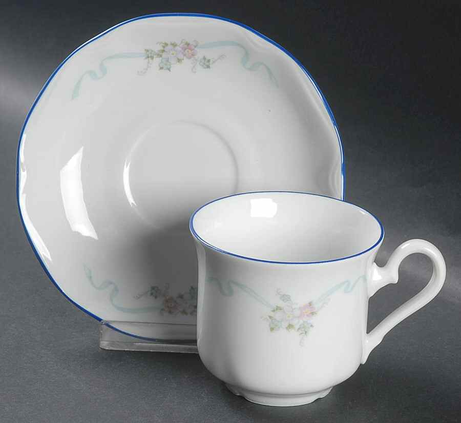 BOH257 Flat Demitasse Cup & Saucer Set by Bohemia Ceramic Works-1