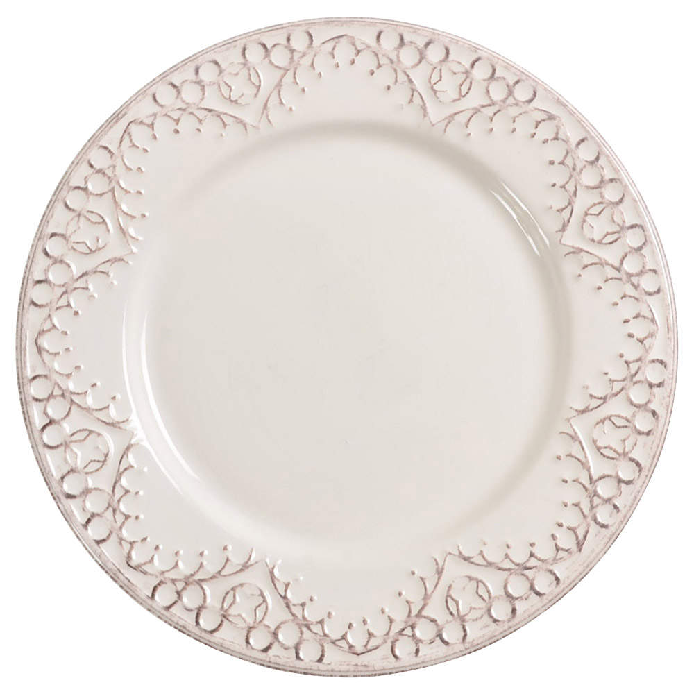 Lisbon White Dinner Plate by Bombay-1