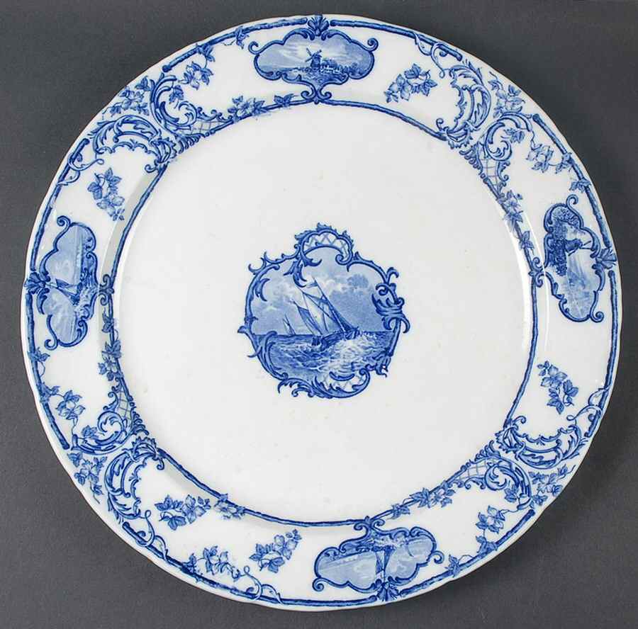 Delftland 13" Chop Plate (Round Platter) by Brown, Westhead & Moore-1