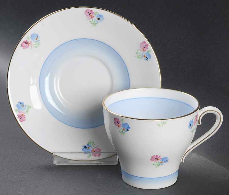3928 Flat Cup & Saucer Set by Bell China-1