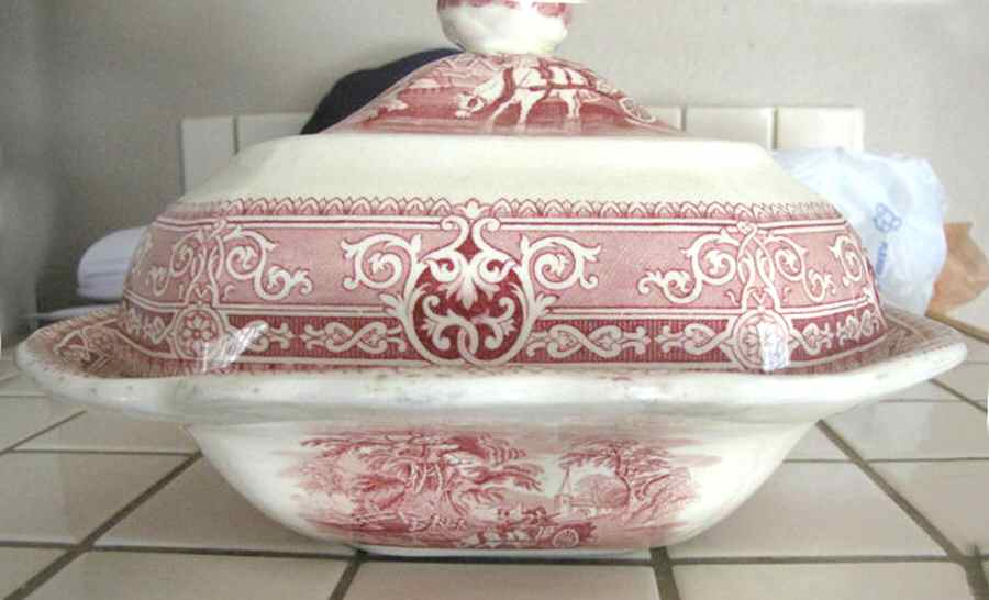 Woodland Pink Square Covered Vegetable by Baker & Co-1