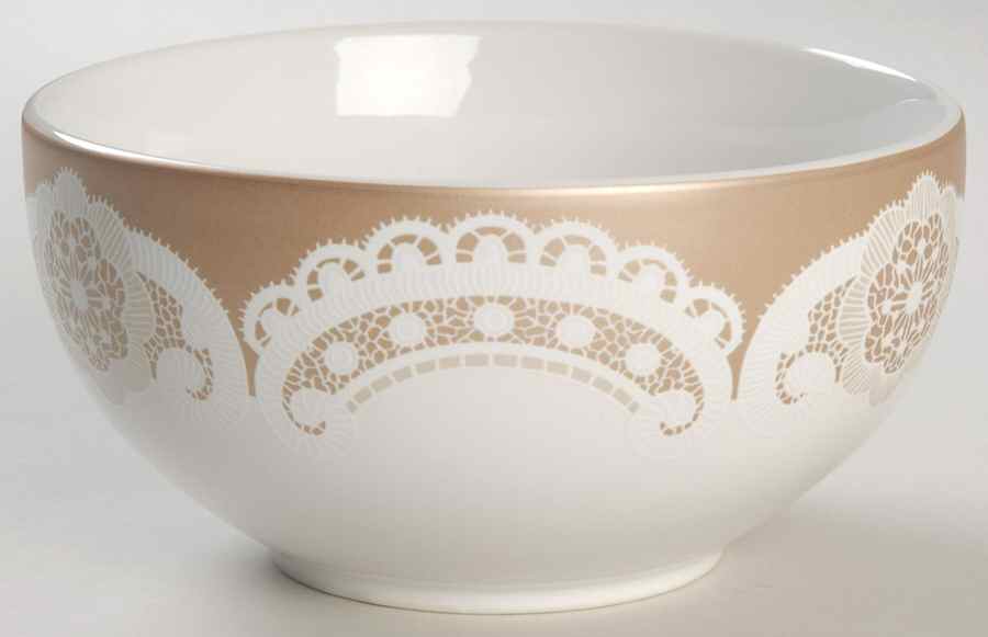 Queen Anne's Lace Pewter Soup/Cereal Bowl by Bella Lux-1
