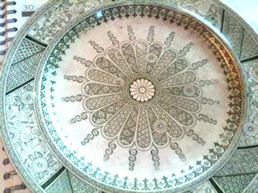 Hizen Green Dinner Plate by Brownhills-1
