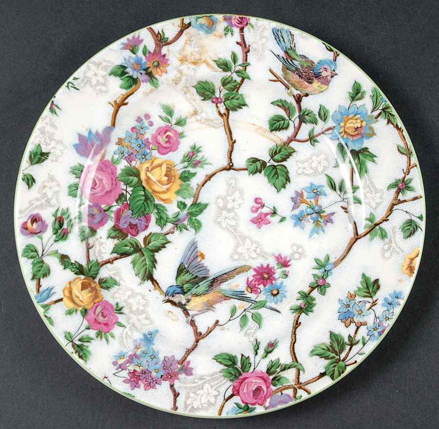 Lorna Doone (Green Trim) Bread & Butter Plate by Barker Bros Ltd-1
