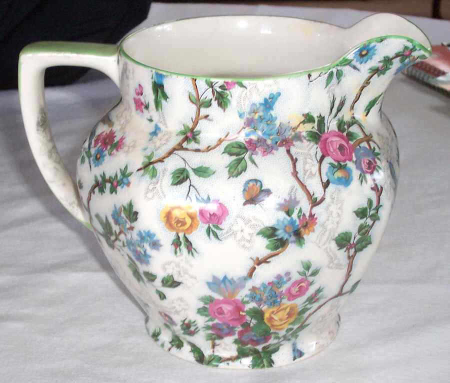 Lorna Doone (Green Trim) Creamer by Barker Bros Ltd-1