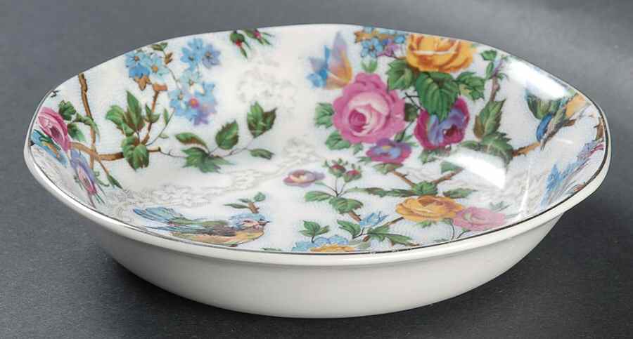 Lorna Doone (Platinum Trim) Fruit/Dessert (Sauce) Bowl by Barker Bros Ltd-1