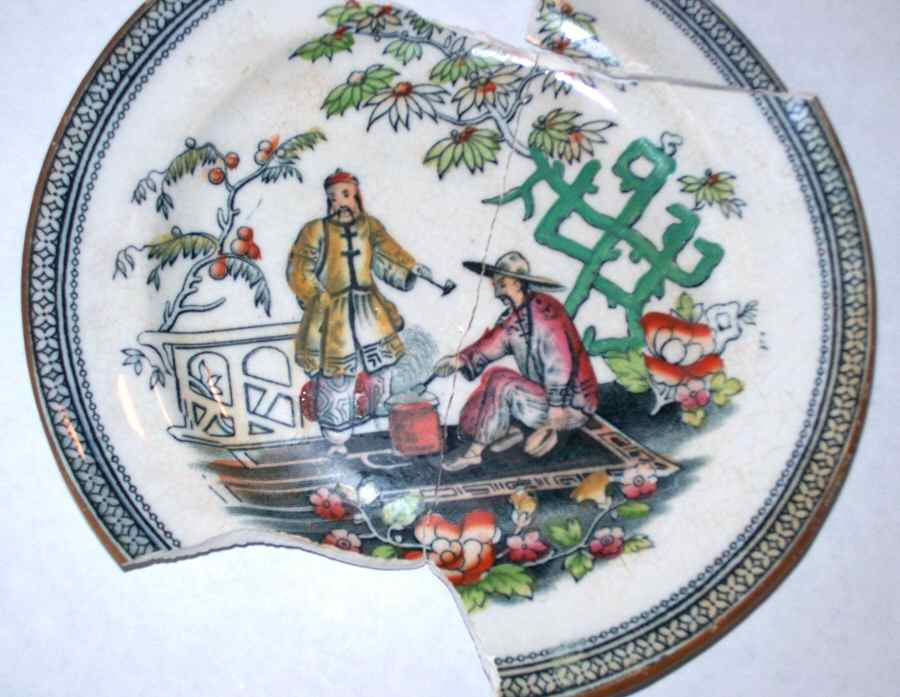 Pekin (Yellow Trim) Dinner Plate by Beech & Hancock-1