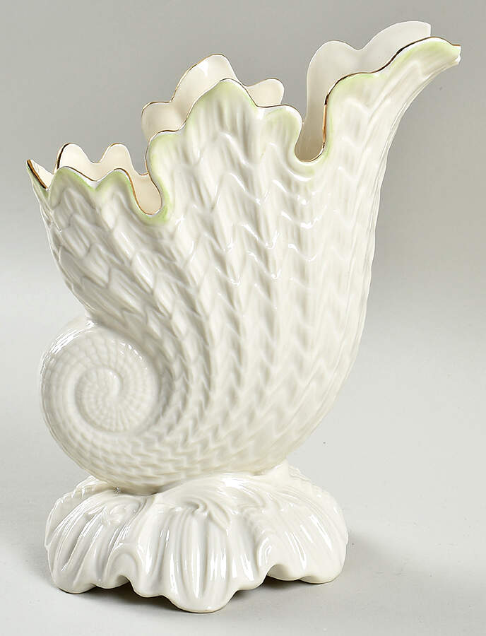Heritage Collection 6" Scalloped Vase by Belleek Pottery (Ireland)-1