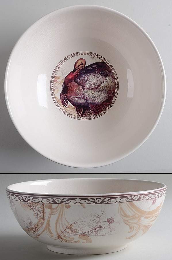 Autumn Birds 10" Round Vegetable Bowl by Biltmore for Your Home-1