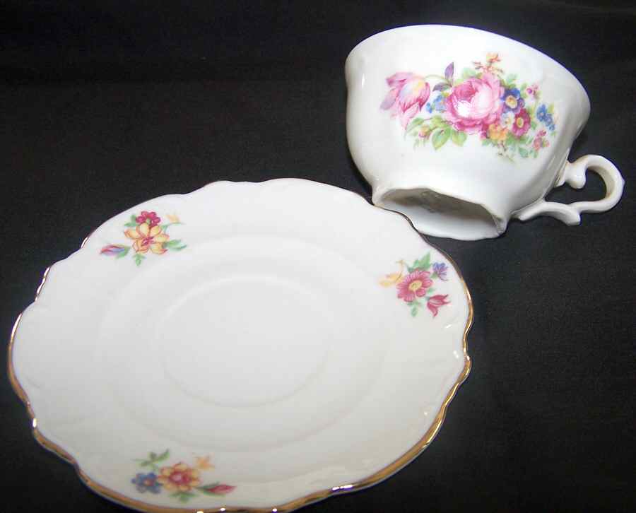3314 Flat Cup & Saucer Set by Bareuther & Co-1