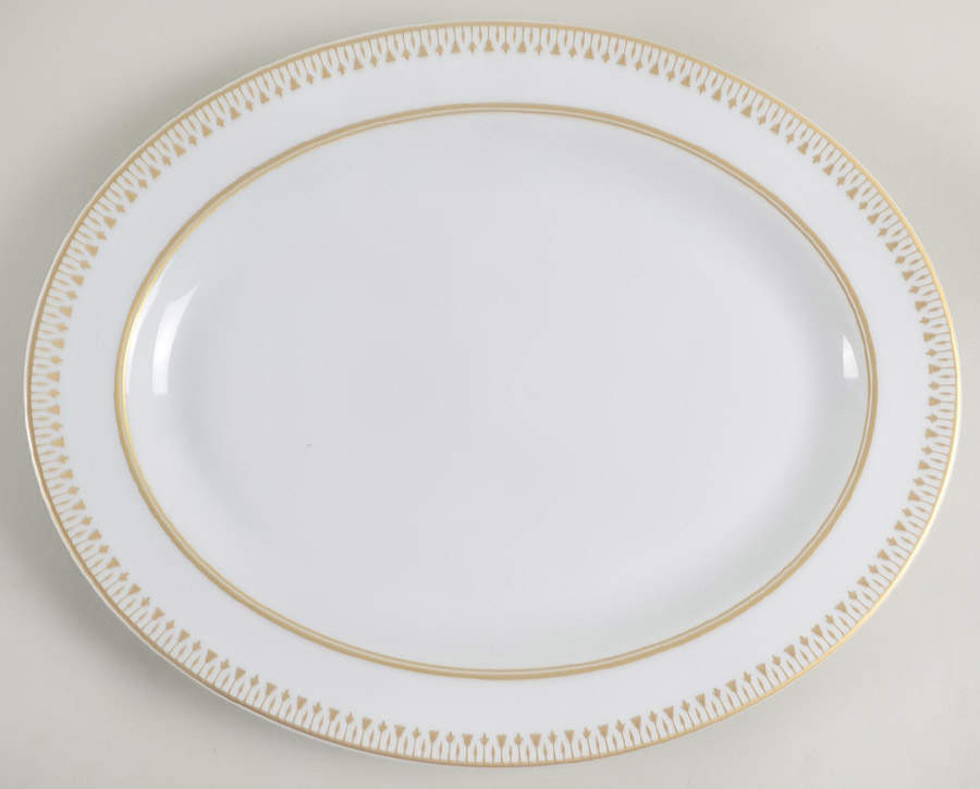 Soleil Levant 13" Oval Serving Platter by Bernardaud-1
