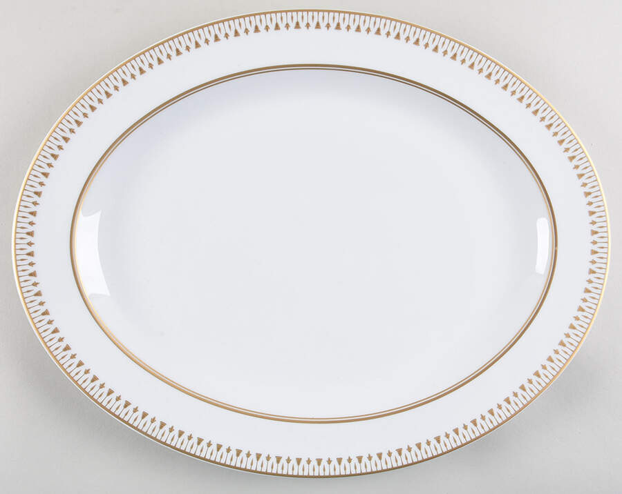 Soleil Levant 15" Oval Serving Platter by Bernardaud-1