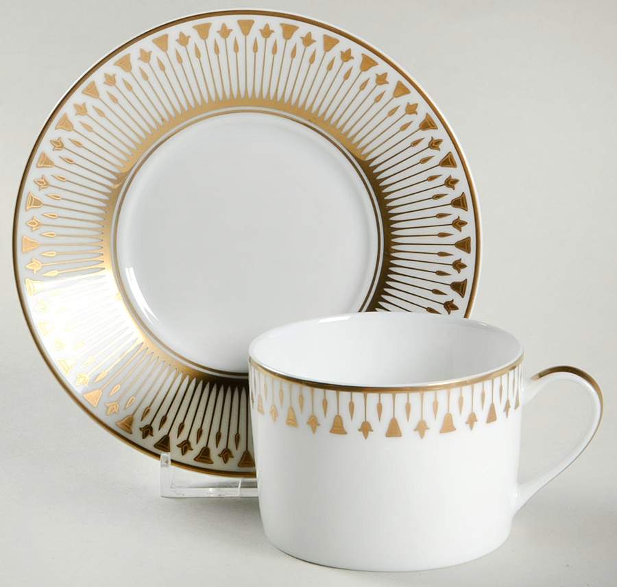 Soleil Levant Flat Cup & Saucer Set by Bernardaud-1