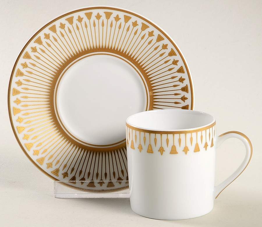 Soleil Levant Flat Demitasse Cup & Saucer Set by Bernardaud-1