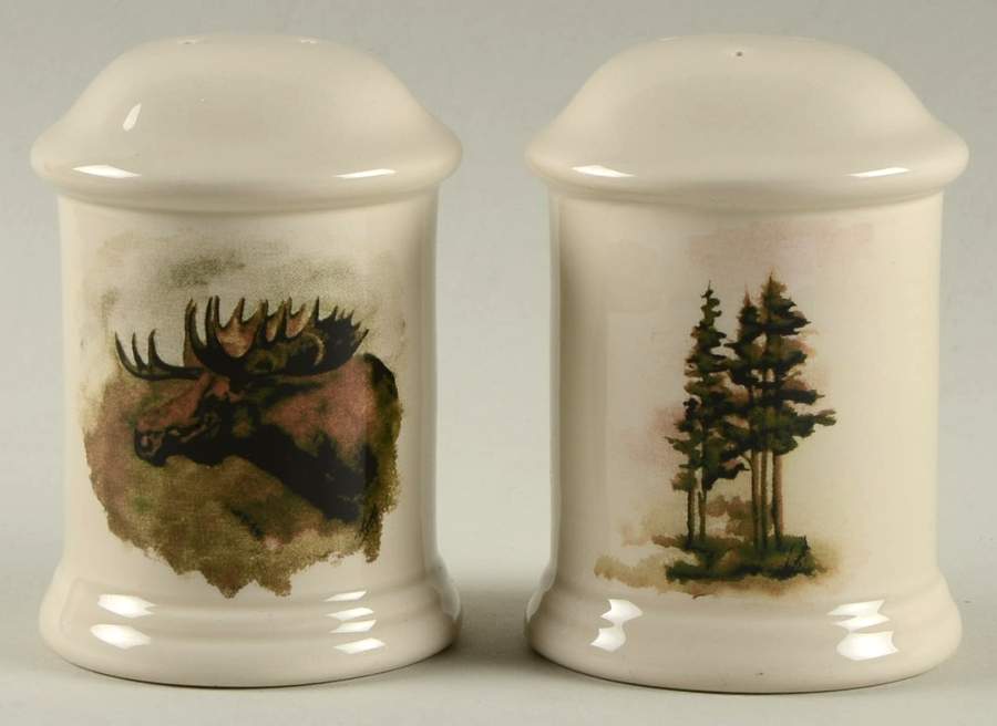 Woodland Moose Salt & Pepper Set by Big Sky Carvers-1