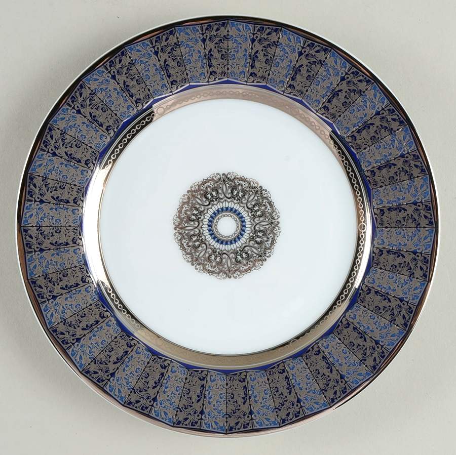Eventail Blue Bread & Butter Plate by Bernardaud-1