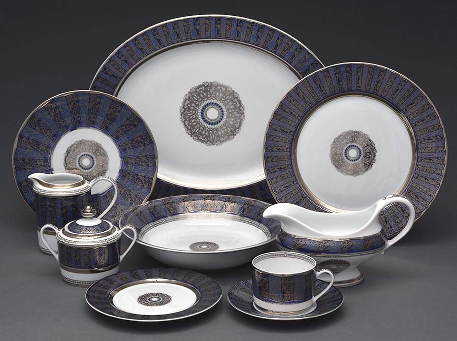Eventail Blue 36 Piece Set by Bernardaud-1