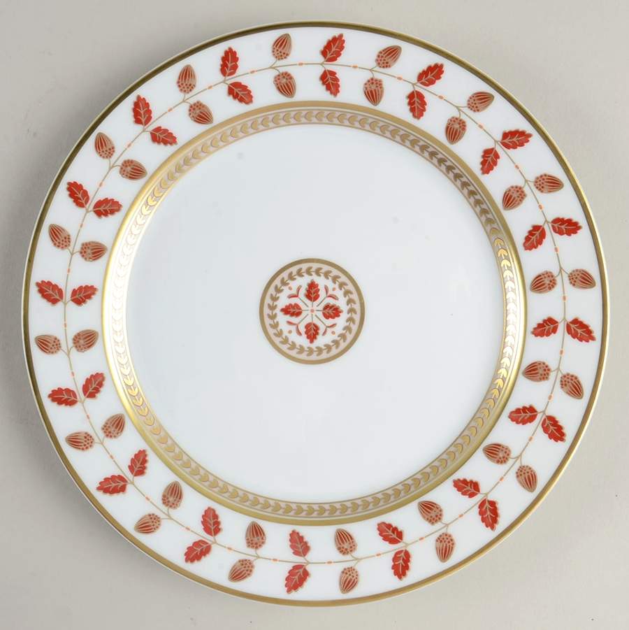 Constance Red Salad Plate by Bernardaud-1