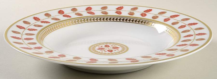 Constance Red Rim Soup Bowl by Bernardaud-1