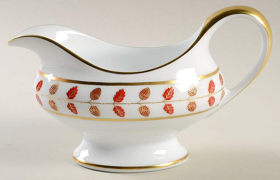 Constance Red Gravy Boat by Bernardaud-1