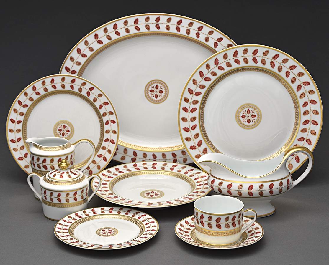 Constance Red 53 Piece Set by Bernardaud-1