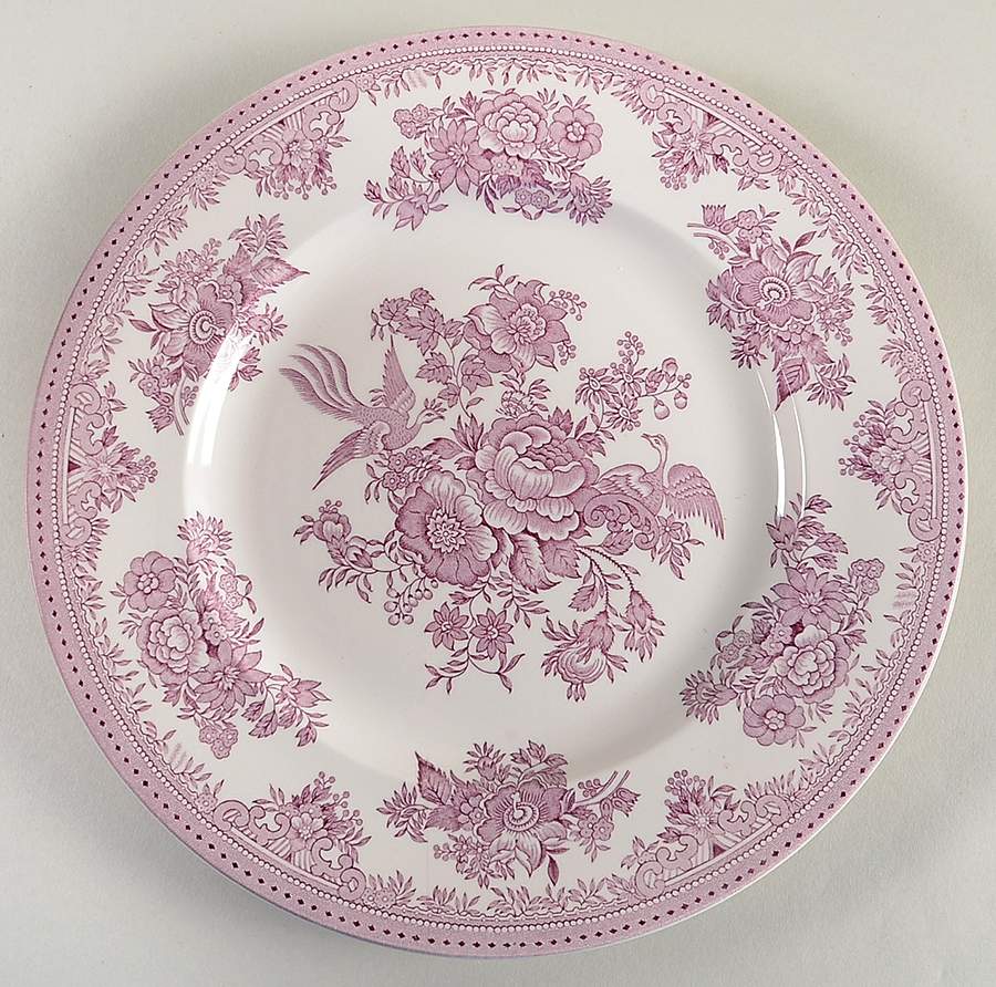 Asiatic Pheasant Plum Dinner Plate by Burgess & Leigh-1