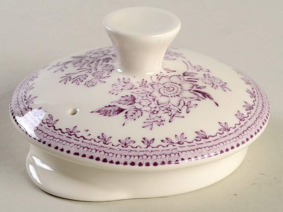 Asiatic Pheasant Plum Lid for Teapot by Burgess & Leigh-1