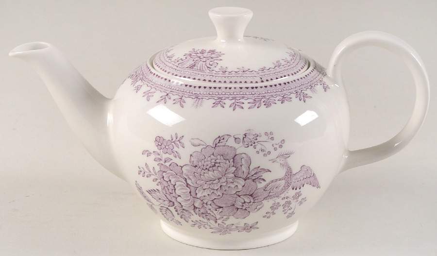 Asiatic Pheasant Plum Small Teapot & Lid by Burgess & Leigh-1