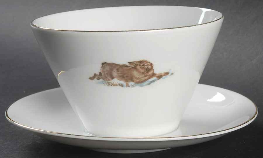 SCH657 Gravy Boat with Attached Underplate by Schumann - Bavaria-1