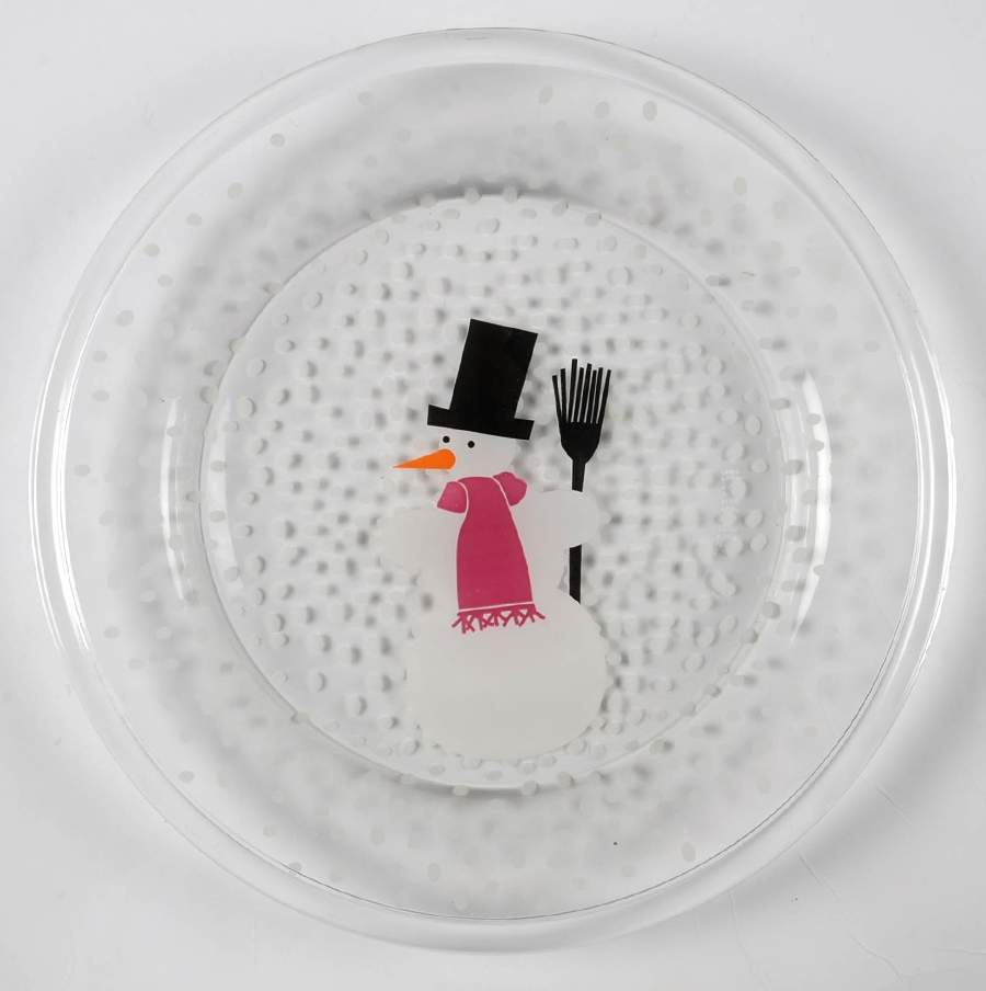 Snowman Glassware Salad Plate by Bodum-1