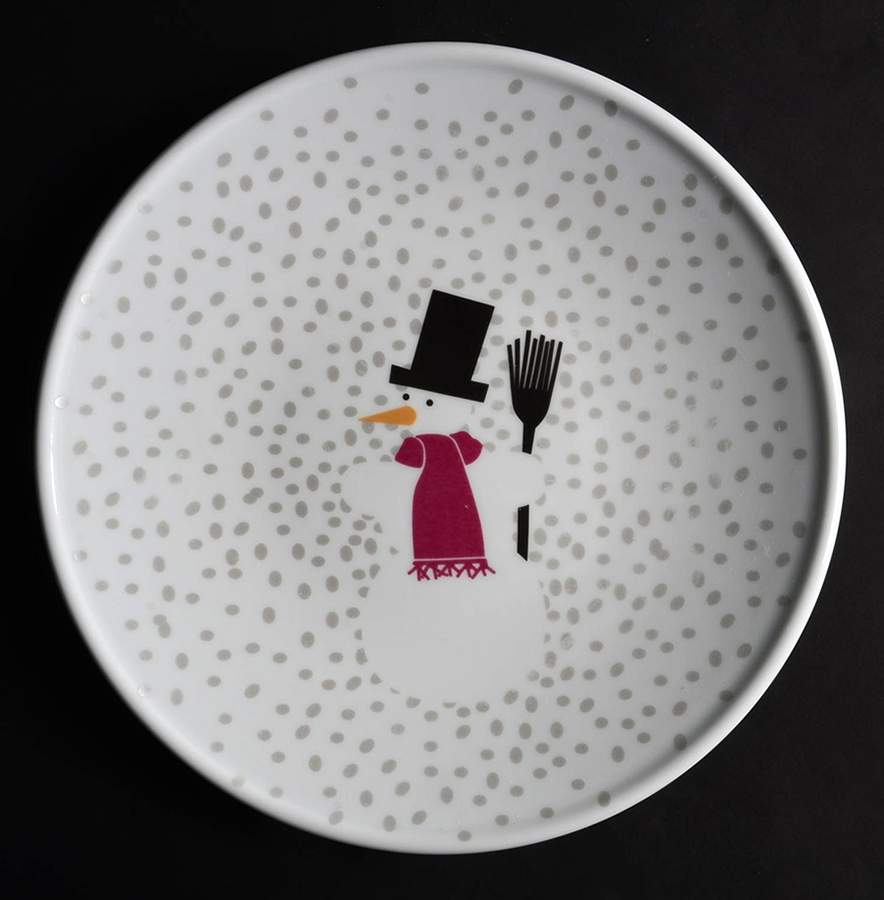 Snowman Dinner Plate by Bodum-1