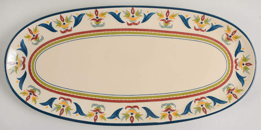 Sevilla 16" Oval Serving Platter by Bobby Flay-1