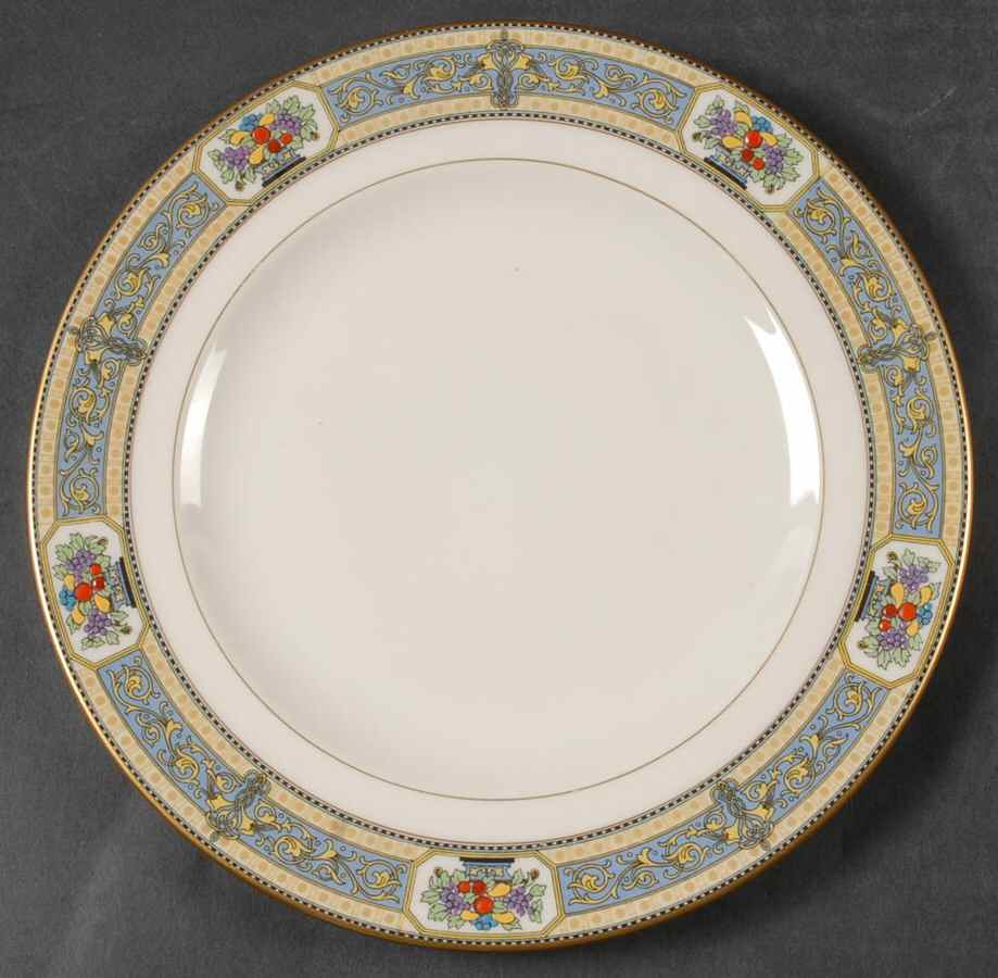 Orient (Gold Verge) Luncheon Plate by Morgan Belleek (USA)-1