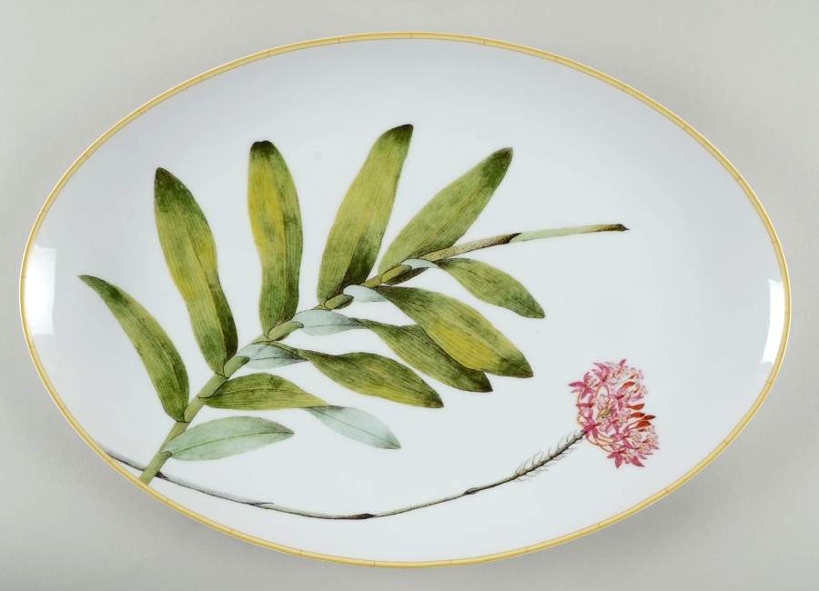 Jardin Indien 15" Oval Serving Platter by Bernardaud-1