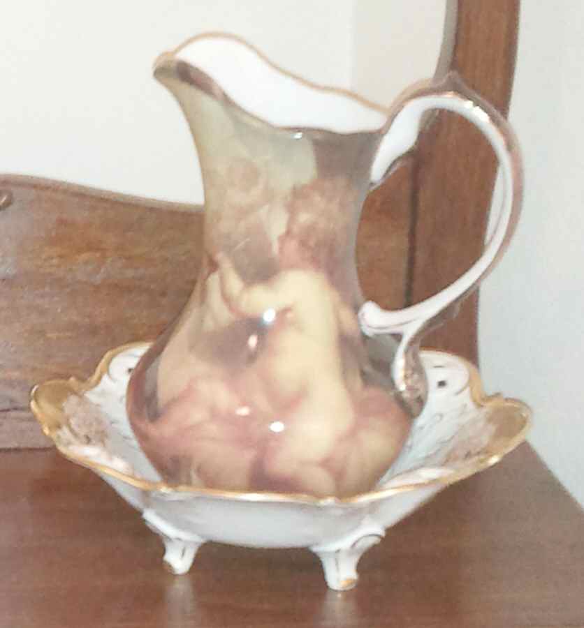 Cherub Collection Large Pitcher & Bowl Set by Baum Brothers-1