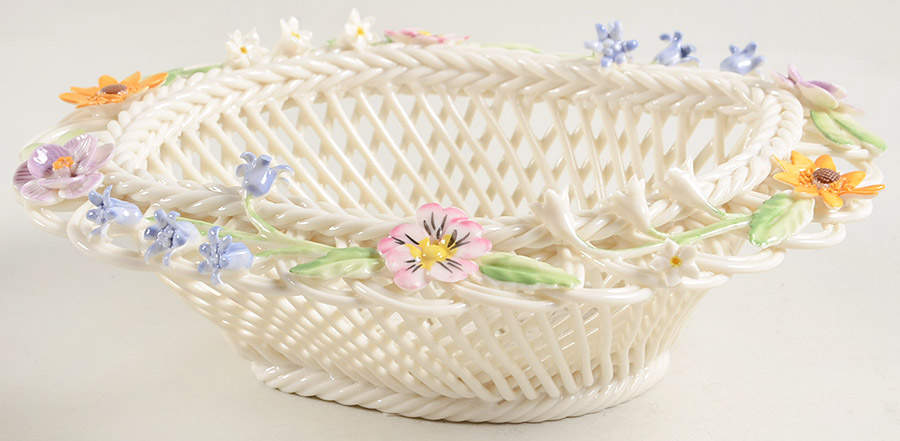 Basketware Four Seasons Spring Basket by Belleek Pottery (Ireland)-1