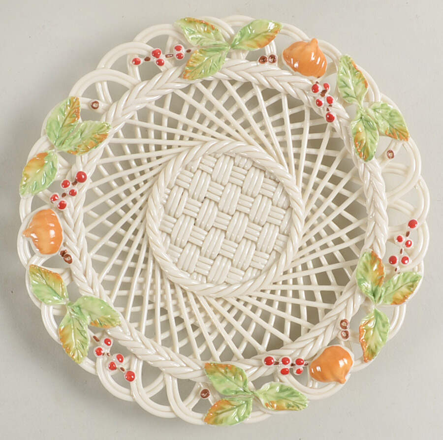 Basketware Saucer Basket No Cup by Belleek Pottery (Ireland)-1