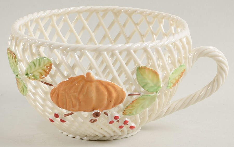 Basketware Cup Basket No Saucer by Belleek Pottery (Ireland)-1